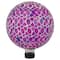 10" Purple, Pink & White Iridescent Mosaic Outdoor Garden Gazing Ball